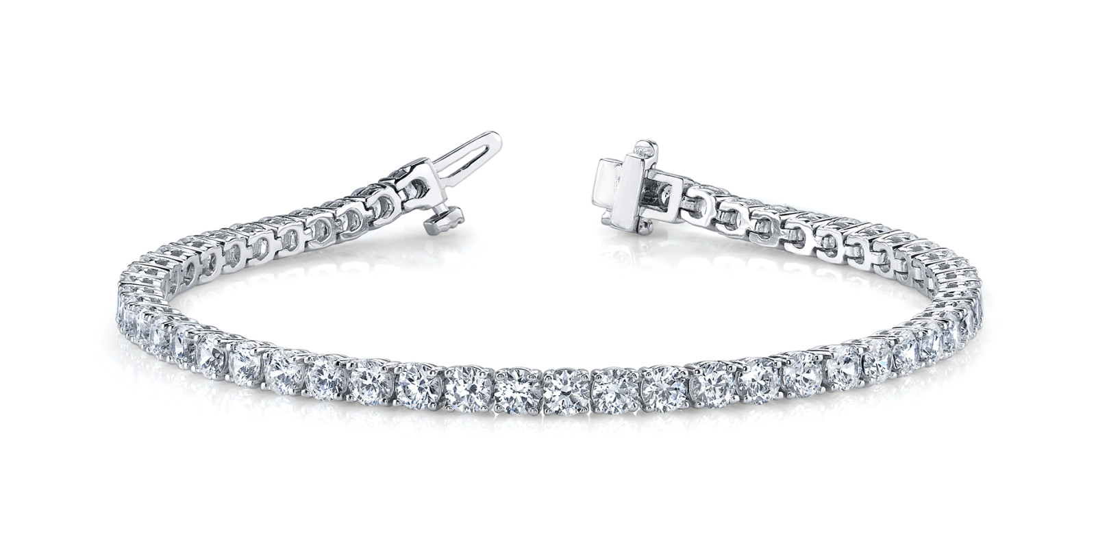 LAB GROWN DIAMOND 4 PRONG IN LINE TENNIS BRACELET