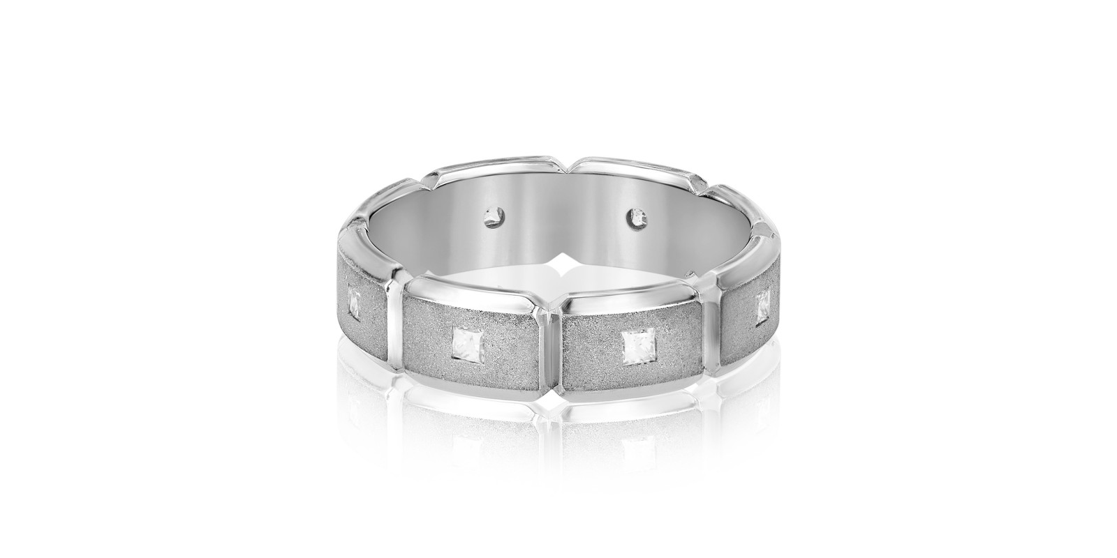 6MM HEAVY WT MENS BAND W/DIA