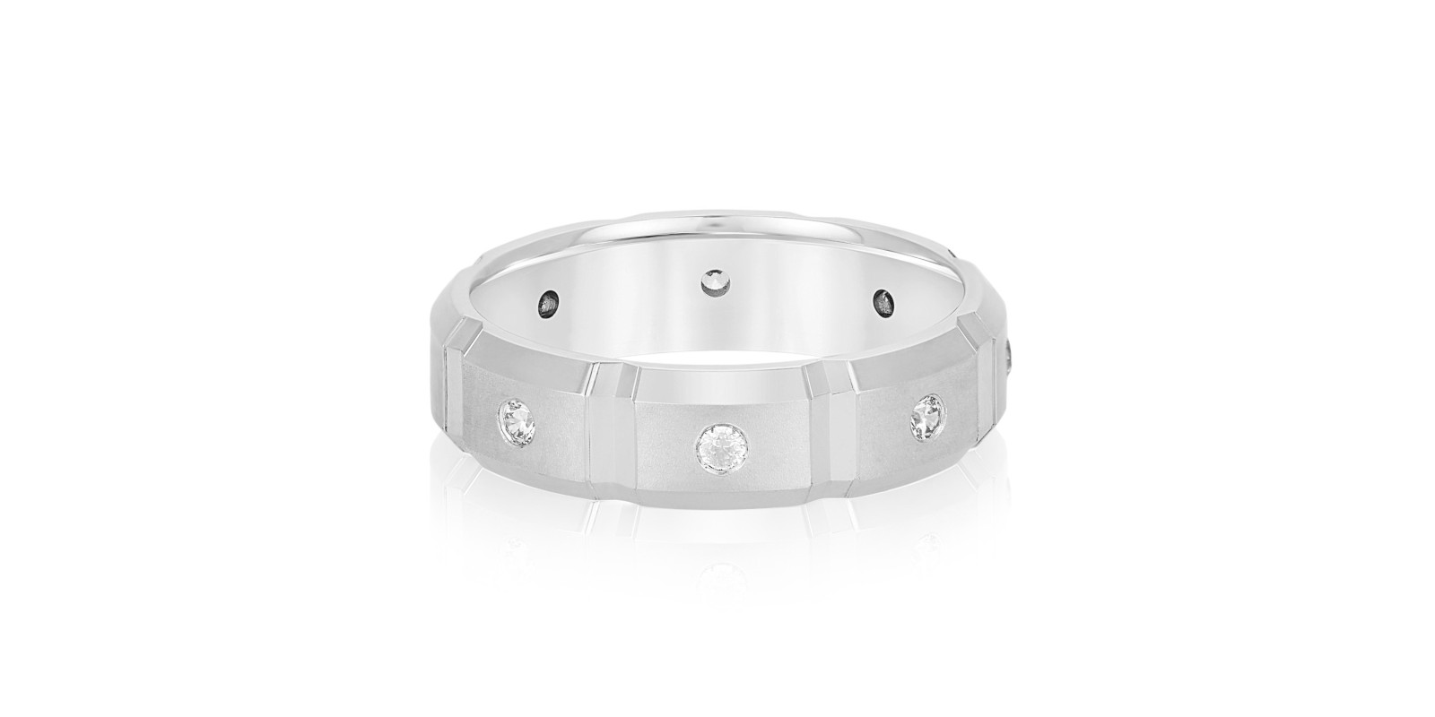 6MM HEAVY WT MENS BAND W/DIA