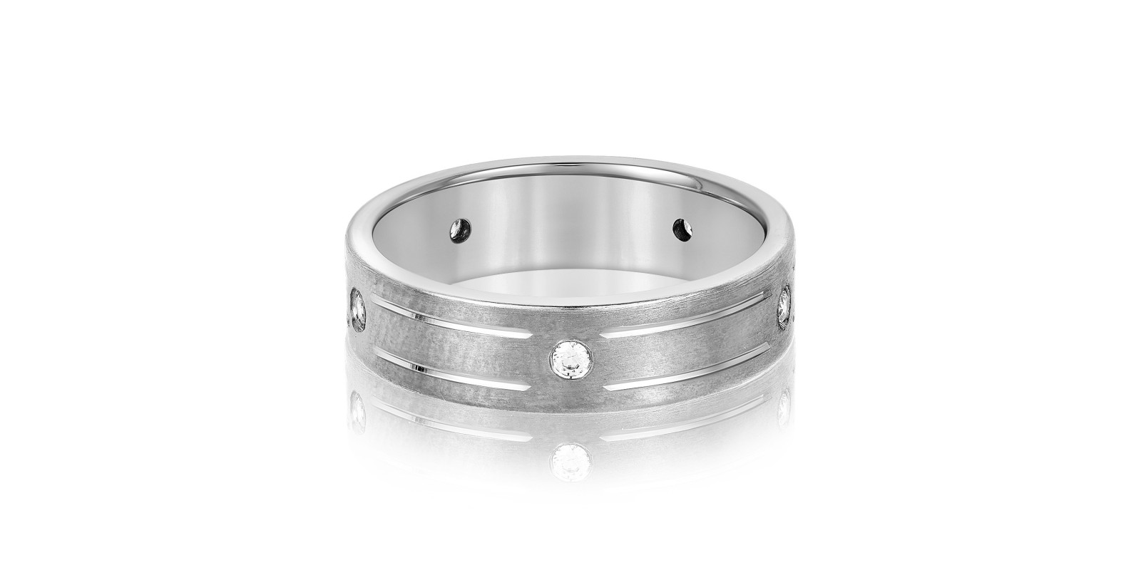 6MM HEAVY WT MENS BAND W/DIA