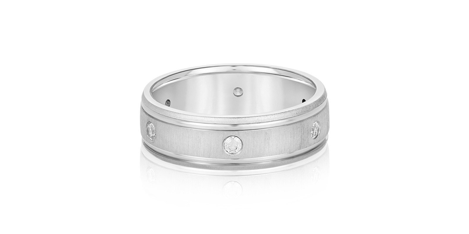 6MM HEAVY WT MENS BAND W/DIA