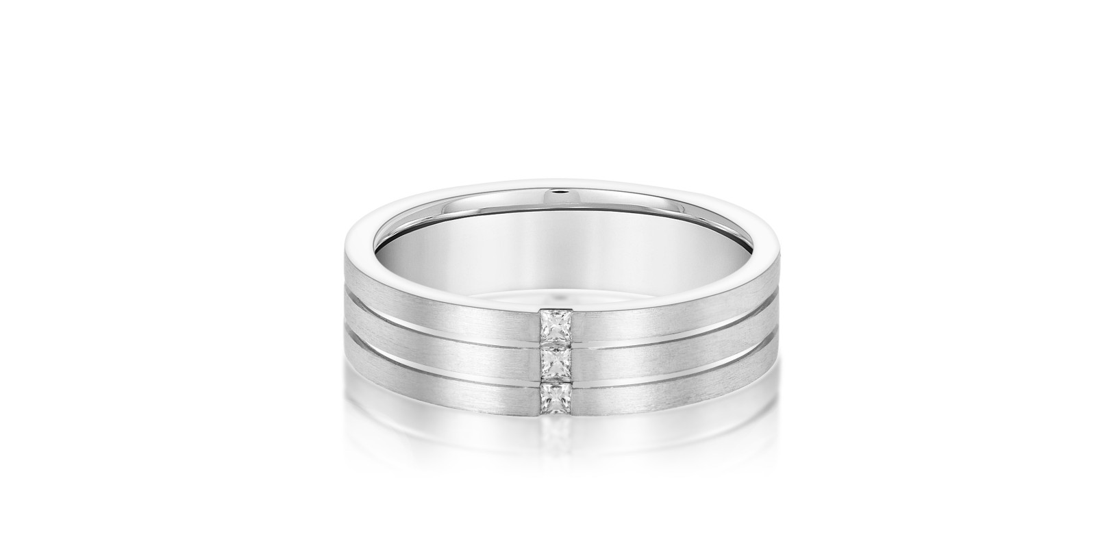 6MM HEAVY WT MENS BAND W/DIA