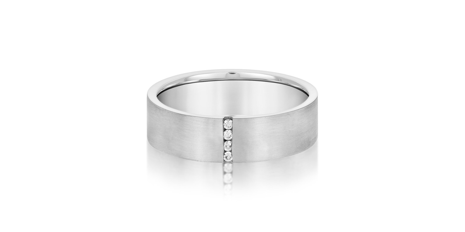 6MM HEAVY WT MENS BAND W/DIA