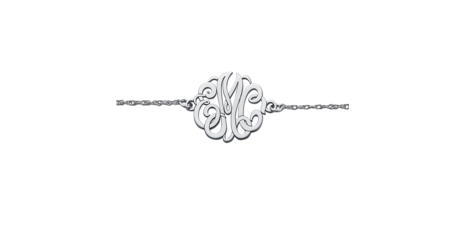 20MM 3 INITIAL MONOGRAM BRACELET