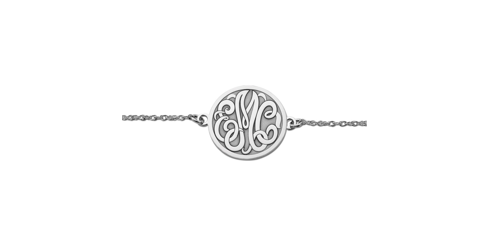 20MM 3 INITIAL MONOGRAM BRACELET