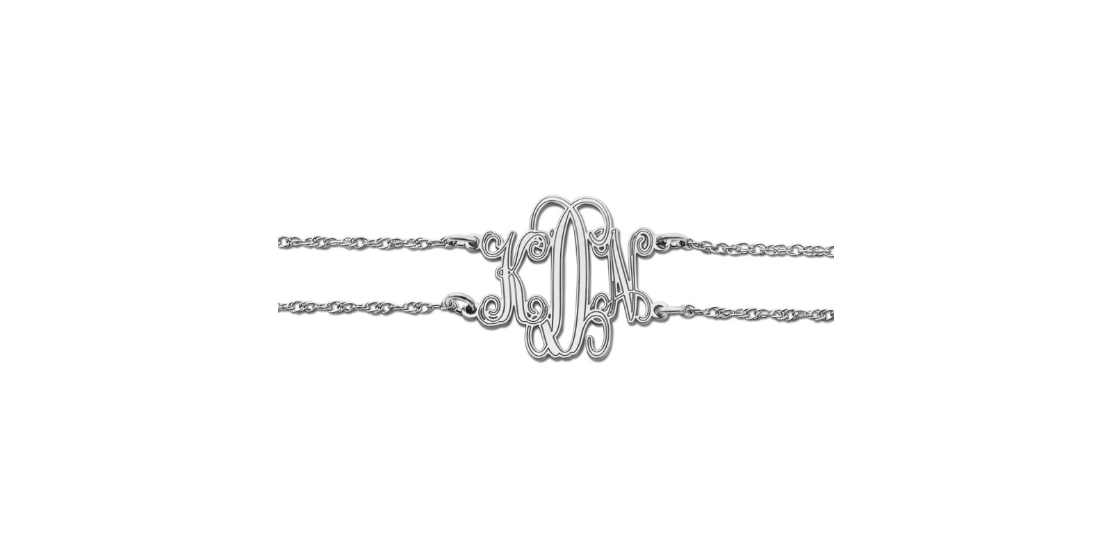 20MM 3 INITIAL MONOGRAM BRACELET
