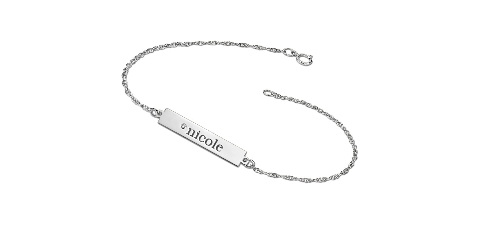 14K W 6 x 32mm Diamond Accent