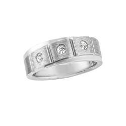 GENTS DIAMOND BAND WITH SOFT SATIN FINISH