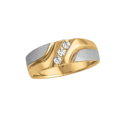 GENTS DIAMOND WEDDING BAND SATIN FINISH