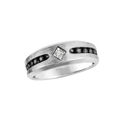 GENT'S DIAMOND RING SATIN FINISH SIDES