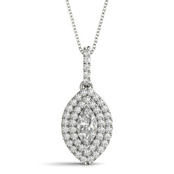 PENDANTS MARQUISE 10X5 DOUBLE HALO