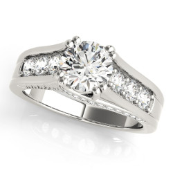 ENGAGEMENT RINGS SINGLE ROW CHANNEL SET