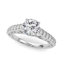 ENGAGEMENT RINGS SINGLE ROW PRONG SET