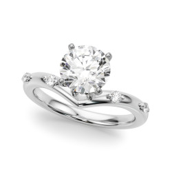 CHEVRON DIAMOND ENGAGEMENT RING