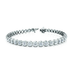 4PRONG  CU UNDERBEZ TENNIS BRACELET