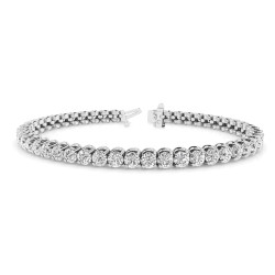 2 PRONG INLINE WIRE TENNIS BRACELET