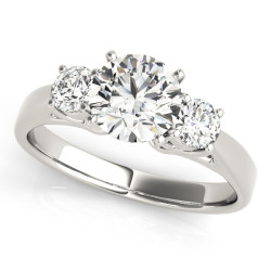 ENGAGEMENT RINGS 3 STONE ROUND