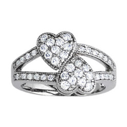 DIAMOND FASHION HEART RINGS