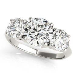 ENGAGEMENT RINGS 3 STONE ROUND