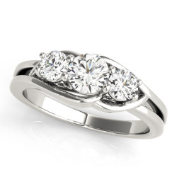 ENGAGEMENT RINGS 3 STONE ROUND