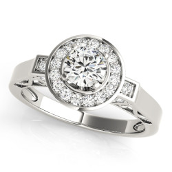 ENGAGEMENT RINGS HALO ROUND
