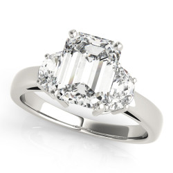 ENGAGEMENT RINGS 3 STONE TRAPS & HALFMOONS