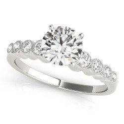 ENGAGEMENT RINGS SINGLE ROW BEZEL SET