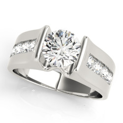 ENGAGEMENT RINGS SINGLE ROW CHANNEL SET