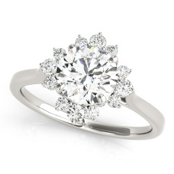 ENGAGEMENT RING FOR ROUND CENTER
