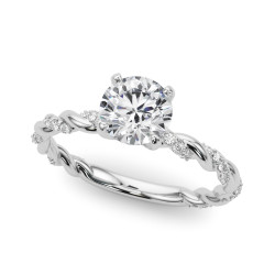 ENGAGEMENT RING WITH TWISTED  SHANK