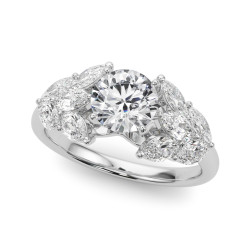 MQ SIDE STONES ENGAGEMENT RING