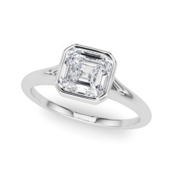 SOLITAIRE ASSCHER BEZEL SET