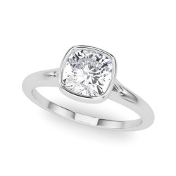 SOLITAIRE CUSHION BEZEL SET