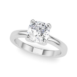 DOUBLE PRONG CUSHION ENGAGEMENT RING