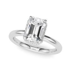 ENGAGEMENT RINGS EMERALD CUT HALO