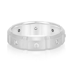 6MM HEAVY WT MENS BAND W/DIA