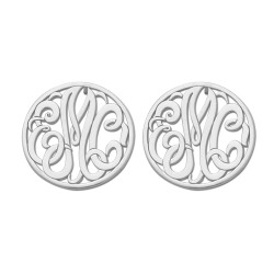 20MM MONOGRAM POST & CLUTCH EARRING