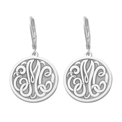 25MM MONOGRAM LEVER BACK EARRING